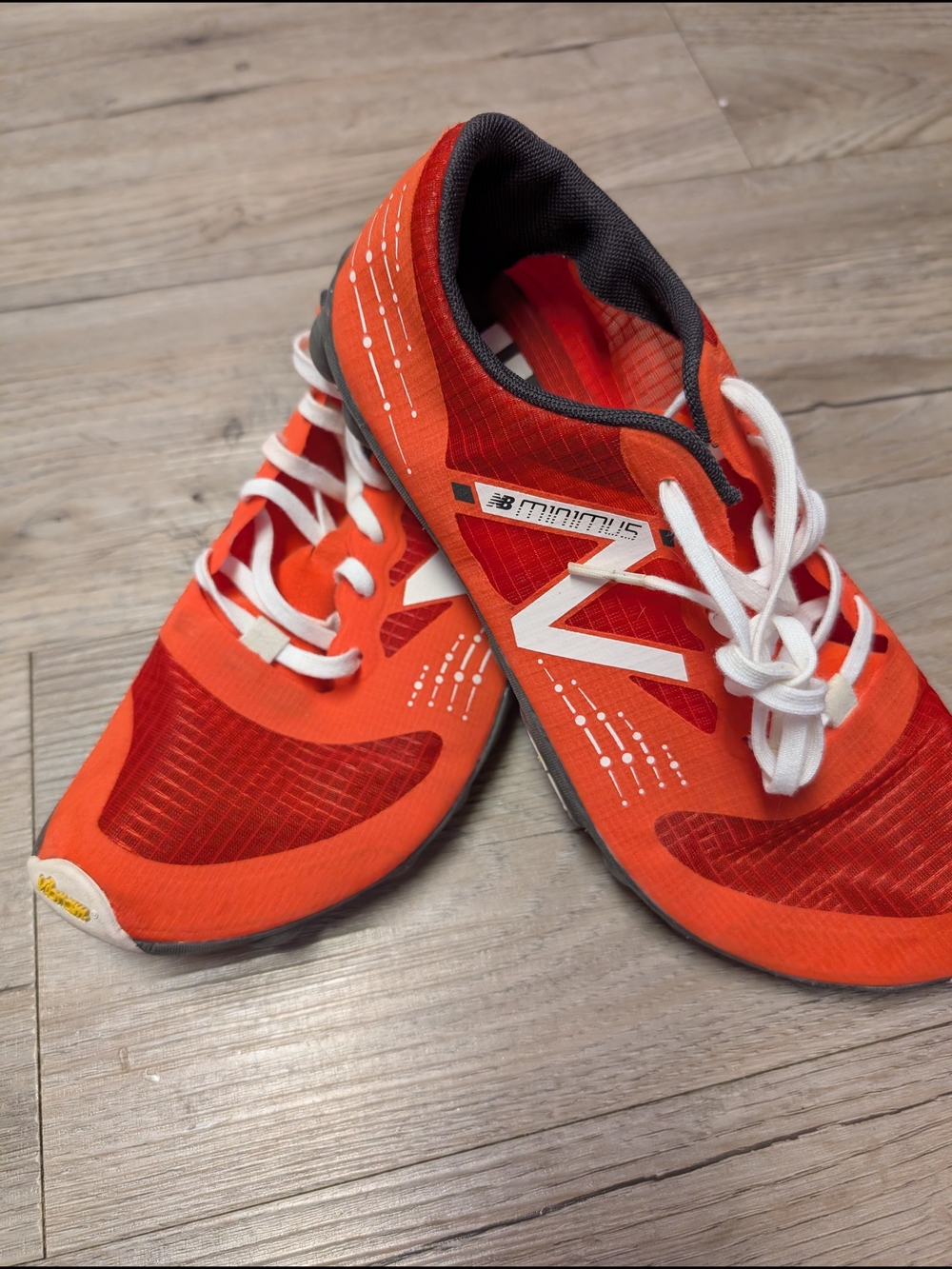 New Balance Women's Minimus Athletic Shoes - Bright Orange with White Accents